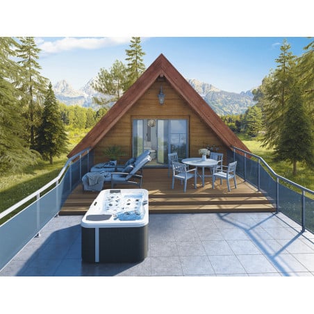 Happy SPA 2 avec défaut - 2 places - 200x117x78 cm - 19 buses - Chromothérapie - Fabrication française